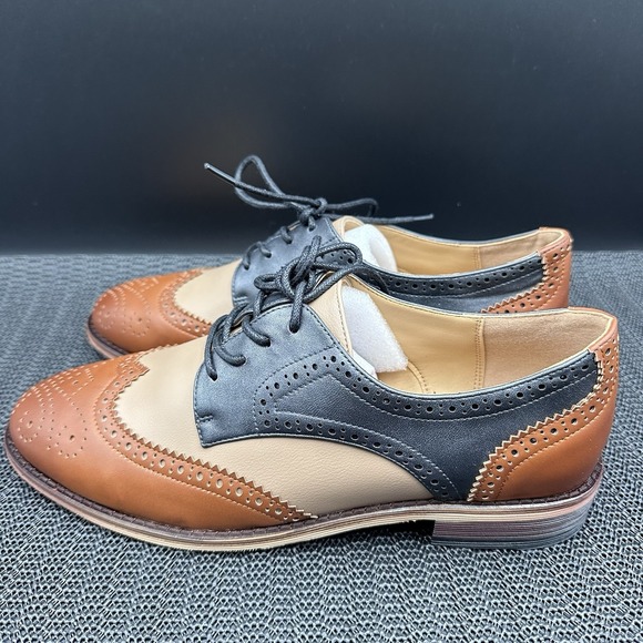 Giovanni Style Two-Toned Brown/Frey Wing-Tip Men\'s Size 8 main image 9